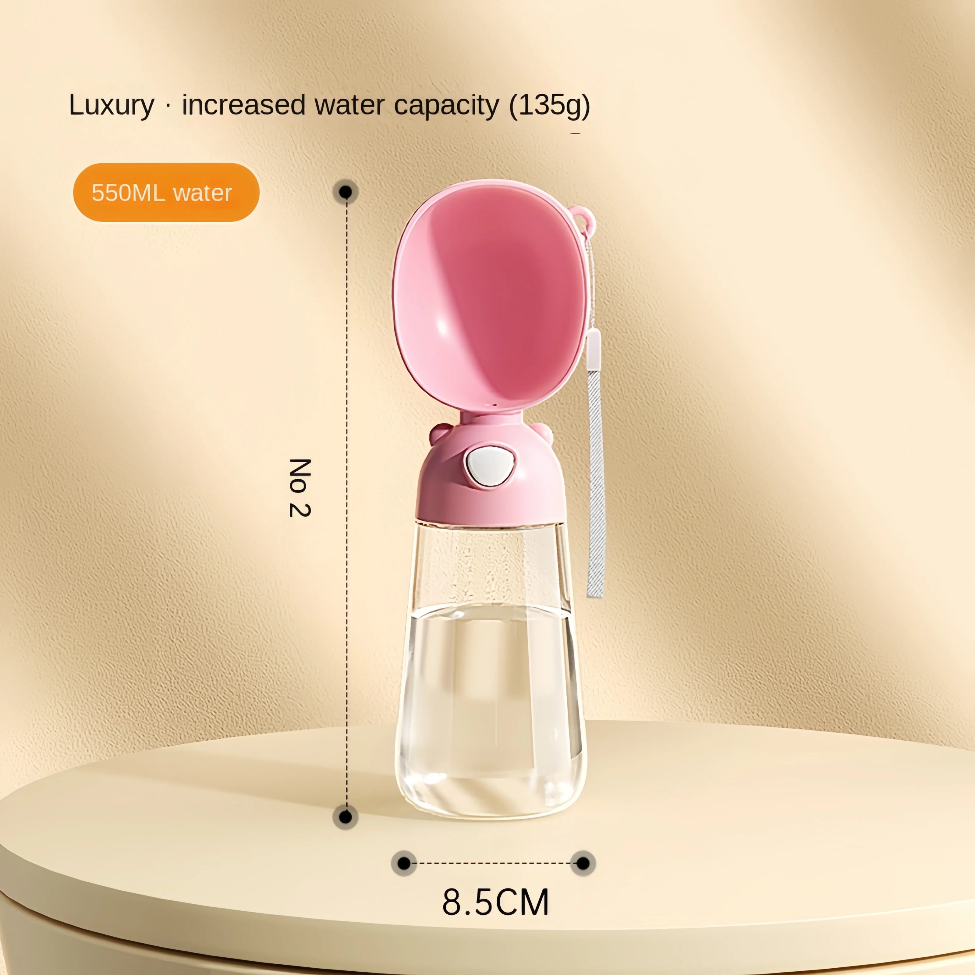 Pet Water Cup Bottle With Food Dispenser