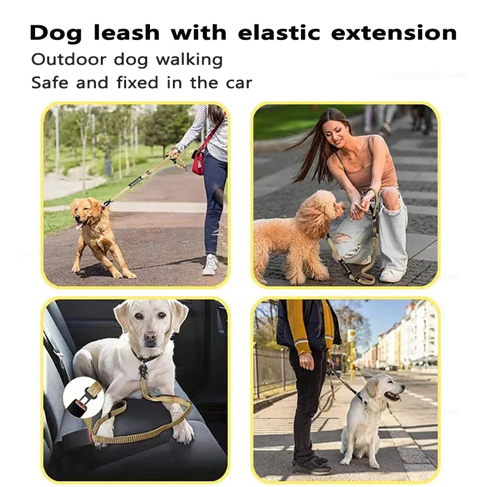 Reflective Shock Absorbing Dog car seat belt