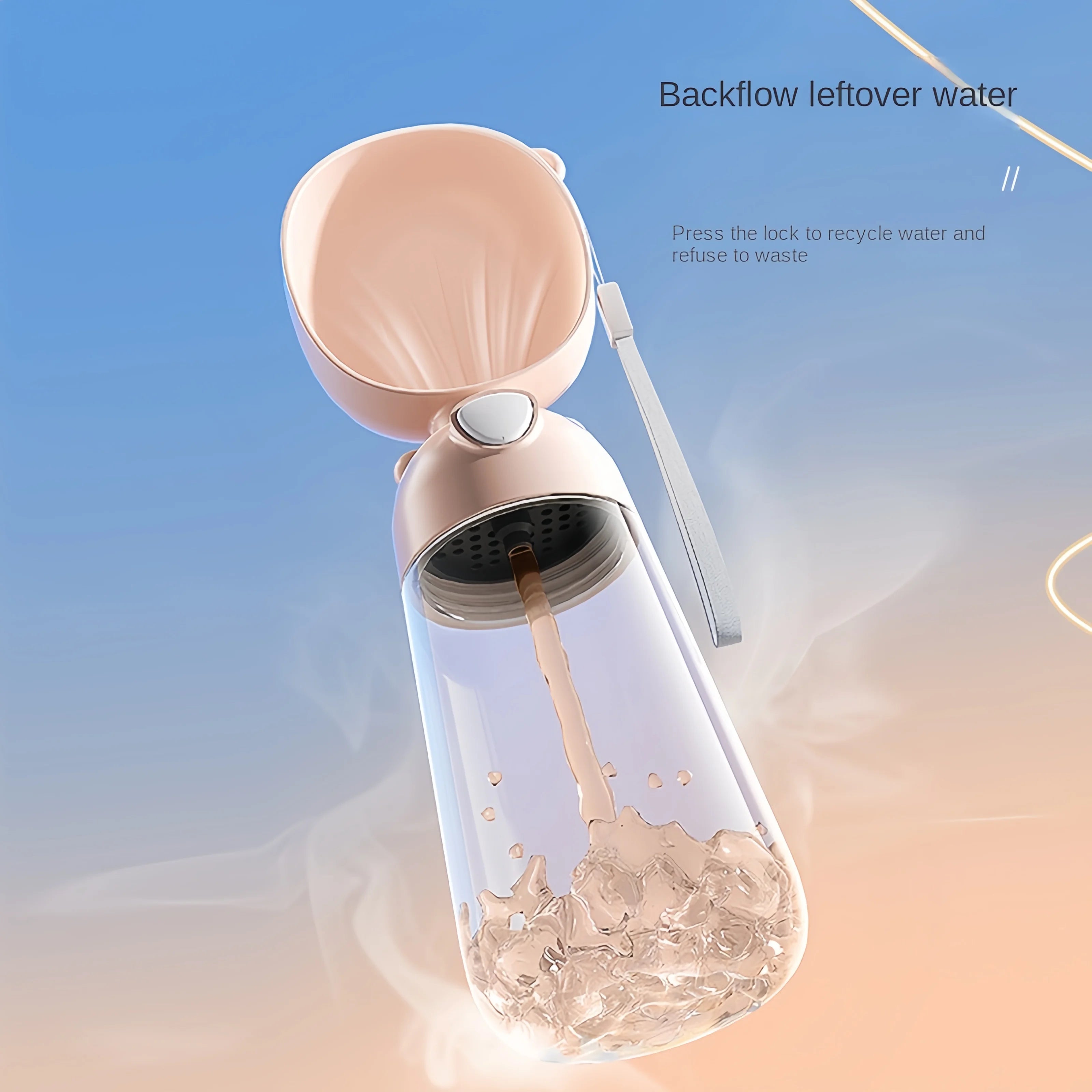 Pet Water Cup Bottle With Food Dispenser