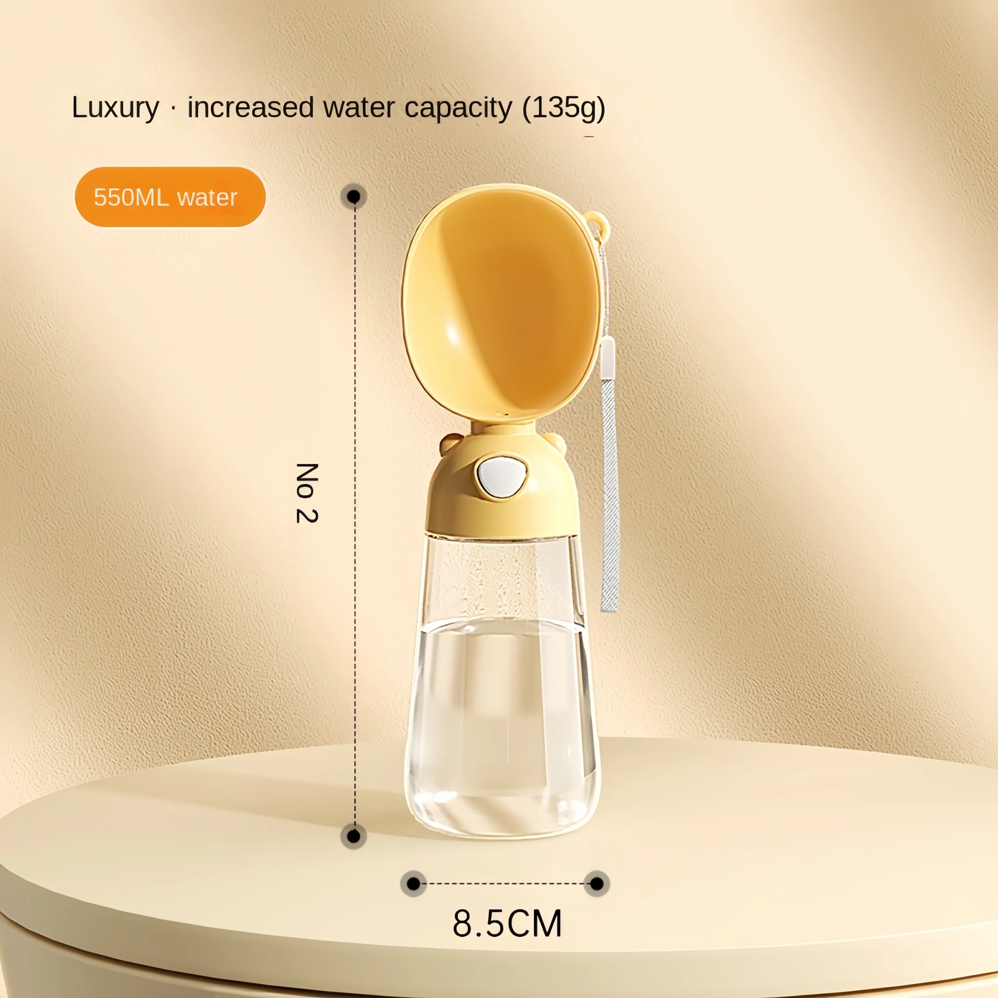 Pet Water Cup Bottle With Food Dispenser